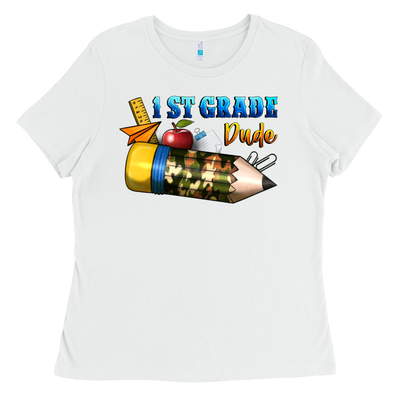 1 St Grade Dude Ladies Tee by BundleAndBundleShop | Teevron