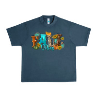 Midnight Navy Fall Vibes Urban Heavy Tee - texasbilliewilder