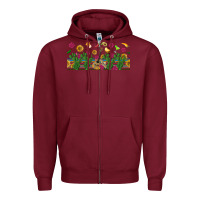 Burgundy mexican sombrero guitar rose cactus libbey  cup Zipper Hoodie - BundleAndBundleShop
