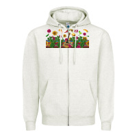 Oatmeal Heather mexican sombrero guitar rose cactus libbey  cup Zipper Hoodie - BundleAndBundleShop
