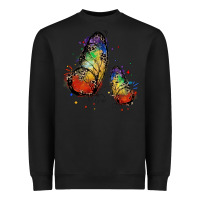 Black rainbow butterfly pride Heavyweight Sweatshirt - FaDigitalArtStudio
