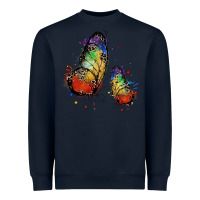 Navy rainbow butterfly pride Heavyweight Sweatshirt - FaDigitalArtStudio