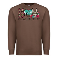 Chestnut peace love maine coon cat Premium Sweatshirt - LillyAllenDesigns