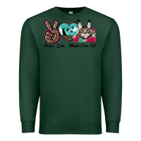 Sports Green peace love maine coon cat Premium Sweatshirt - LillyAllenDesigns