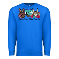 True Royal peace love maine coon cat Premium Sweatshirt - LillyAllenDesigns