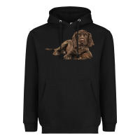 Black Sussex Spaniels llustrations Heavyweight Hoodie - LillyAllenDesigns