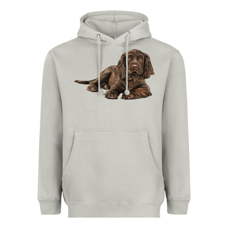 Sussex Spaniels Llustrations Heavyweight Hoodie by LillyAllenDesigns | Teevron