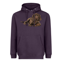Plum Sussex Spaniels llustrations Heavyweight Hoodie - LillyAllenDesigns