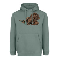 Sage Sussex Spaniels llustrations Heavyweight Hoodie - LillyAllenDesigns
