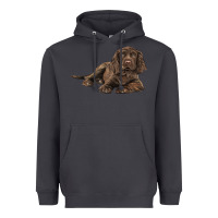 Smoke Sussex Spaniels llustrations Heavyweight Hoodie - LillyAllenDesigns