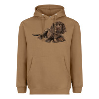 Toasted Coconut Sussex Spaniels llustrations Heavyweight Hoodie - LillyAllenDesigns