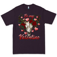 Plum be my valentine bull skull Premium Tee - RanaPortraitStore