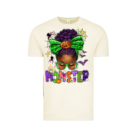 Vintage Arctic Halloween Afro Messy Bun Momster Vintage Tee - texasbilliewilder
