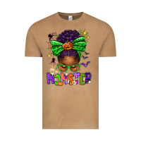 Vintage Camel Halloween Afro Messy Bun Momster Vintage Tee - texasbilliewilder