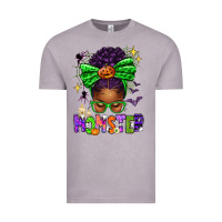 Vintage Zinc Halloween Afro Messy Bun Momster Vintage Tee - texasbilliewilder