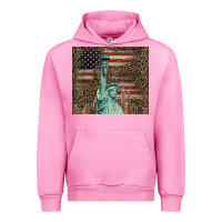 Fuchsia Pink statue of liberty tumbler Urban Hoodie - BarkalooDesign
