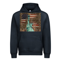 Navy statue of liberty tumbler Urban Hoodie - BarkalooDesign