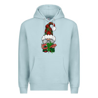 Blue Mist Christmas Gnome With Candy Premium Hoodie - BundleAndBundleShop