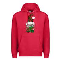Cardinal Christmas Gnome With Candy Premium Hoodie - BundleAndBundleShop