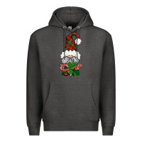 Charcoal Heather Christmas Gnome With Candy Premium Hoodie - BundleAndBundleShop