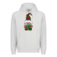 Dove Grey Christmas Gnome With Candy Premium Hoodie - BundleAndBundleShop