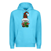 Ocean Blue Christmas Gnome With Candy Premium Hoodie - BundleAndBundleShop
