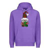 Purple Christmas Gnome With Candy Premium Hoodie - BundleAndBundleShop