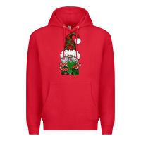Red Christmas Gnome With Candy Premium Hoodie - BundleAndBundleShop
