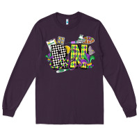 Plum registered nurse mardi gras Long Sleeve Tee - CowGirlArtShop