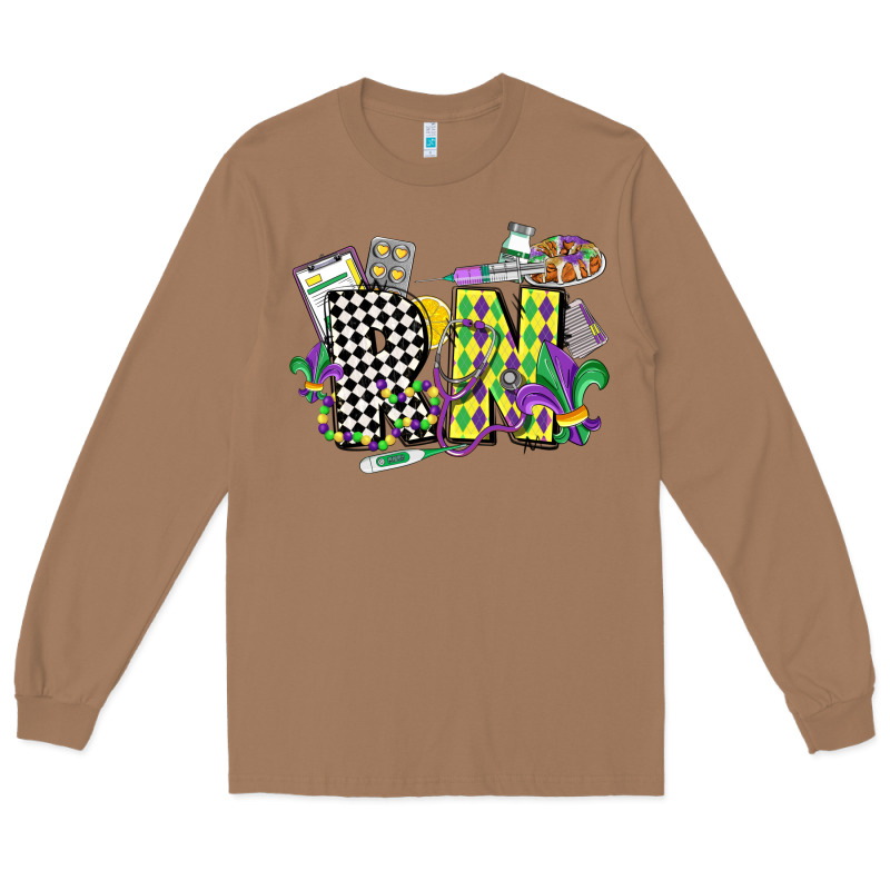 Registered Nurse Mardi Gras Long Sleeve Tee by CowGirlArtShop | Teevron