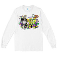 White registered nurse mardi gras Long Sleeve Tee - CowGirlArtShop