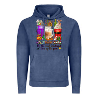 Vintage Denim Hallothanksmas coffee cups Vintage Hoodie - texasbilliewilder