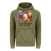 Vintage Olive Hallothanksmas coffee cups Vintage Hoodie - texasbilliewilder