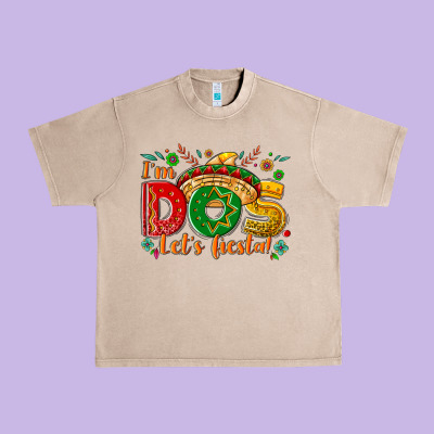 I'm Dos Let's Fiesta Urban Heavy Tee Designed By Nancycooperartshop