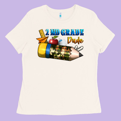 2 Nd Grade Dude Ladies Tee Designed By Bundleandbundleshop