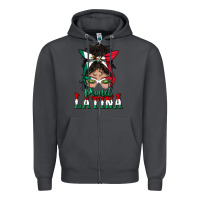 Smoke proud latina messy bun mama Zipper Hoodie - BundleAndBundleShop