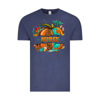 Vintage Denim pumpkin nurse Vintage Tee - NancyCooperArtShop