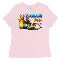 Bubblegum Pink 3 rd grade dude Ladies Tee - BundleAndBundleShop