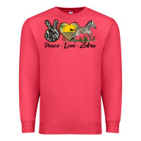 Cardinal peace love zebra Premium Sweatshirt - LillyAllenDesigns