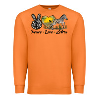 Carrot peace love zebra Premium Sweatshirt - LillyAllenDesigns