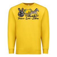 Lemon peace love zebra Premium Sweatshirt - LillyAllenDesigns