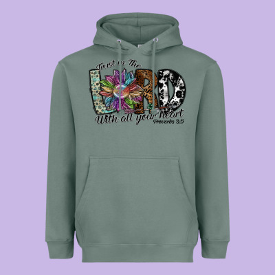 Trust In The Lord With All Your Heart Heavyweight Hoodie Designed By Sublimationcraftshop