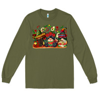 Army Green cinco de mayo gnomes Long Sleeve Tee - CowGirlArtShop