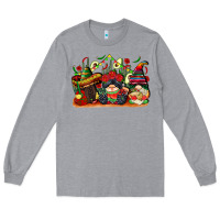 Heather Grey cinco de mayo gnomes Long Sleeve Tee - CowGirlArtShop