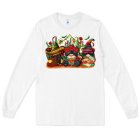 White cinco de mayo gnomes Long Sleeve Tee - CowGirlArtShop