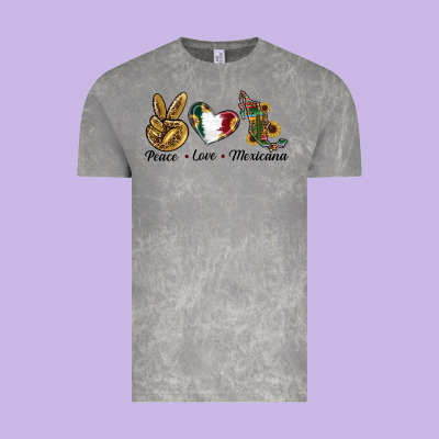 Peace Love Mexicana Vintage Tee Designed By Ranaportraitstore