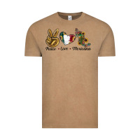 Vintage Coffee Peace Love Mexicana Vintage Tee - RanaPortraitStore