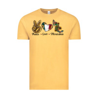 Vintage Mustard Peace Love Mexicana Vintage Tee - RanaPortraitStore