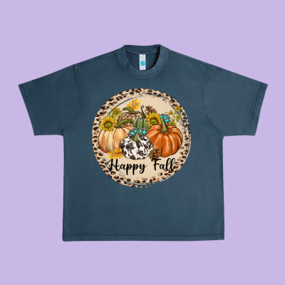 Happy Fall Urban Heavy Tee Designed By Texasbilliewilder