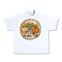 White Happy Fall Urban Heavy Tee - texasbilliewilder